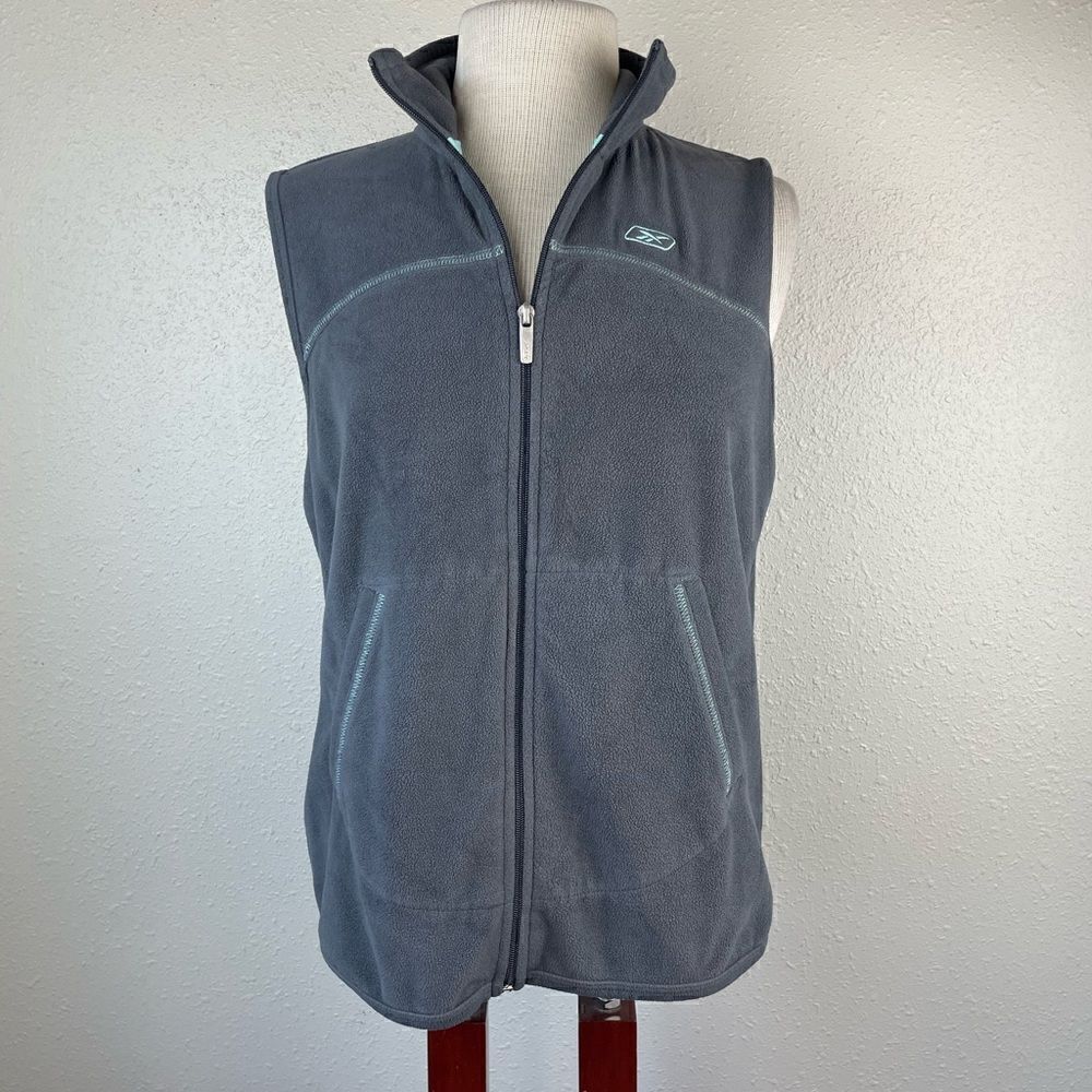 RBK Gray Sleeveless Fleece Vest Size M EUC